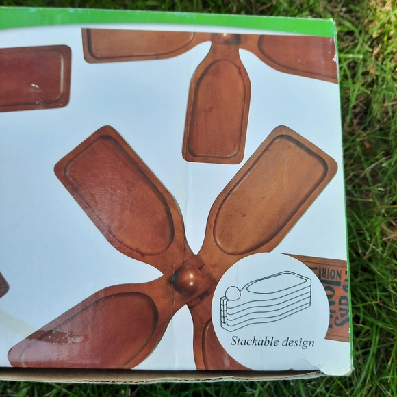 NIB Primeware Inc. Cambridgre Appetizer Platter Wine Themed Stacked Charcuterie - Picture 6 of 12